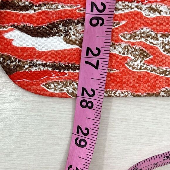 Algo of Switzerland Blazer Jacket Women XL Art To Wear Animal Print Orange Funky - Picture 13 of 13